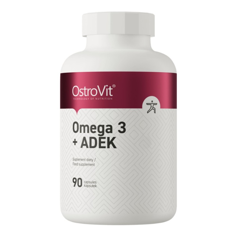 OstroVit Omega 3 + ADEK Fish Oil & Fat-Soluble Vitamins 90 Capsules