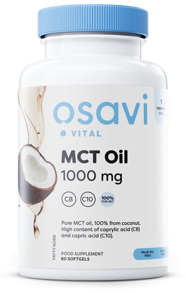 Osavi MCT Oil 1000mg Source of Medium-Chain Triglycerides 60 Softgels