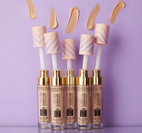 Eveline Liquid Camouflage Waterproof Camouflaging Concealer with Hyaluronic Acid No. 06 Medium Beige 7ml