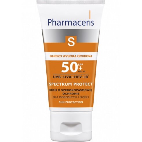 Pharmaceris S Spectrum Protect Krem o Szerokopasmowej Ochronie SPF50+ dla Skóry Wrażliwej i Suchej  50ml