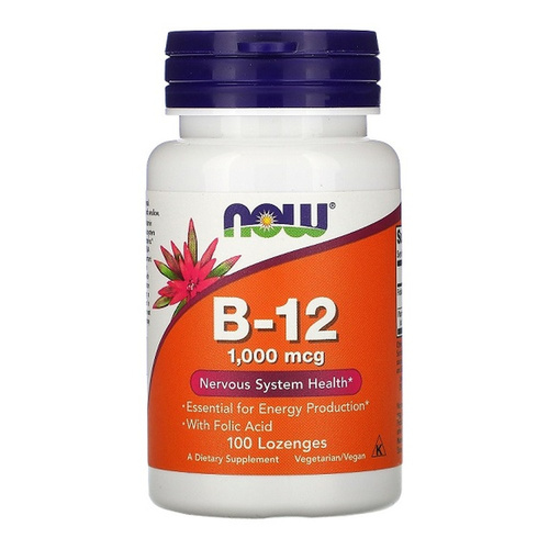 Now Foods Vitamin B-12 1000mcg Wspiera Układ Sercowo-Naczyniowy 100 Tabletek