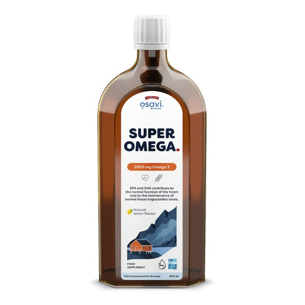 Osavi Super Omega 2900mg Omega 3 Liquid with Lemon Flavour for Heart and Brain Support 500ml