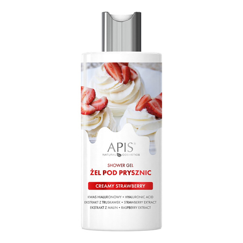 Apis Strawberry Cream Shower Gel with Hyaluronic Acid Strawberry and Raspberry Extract for All Skin Types 300ml 