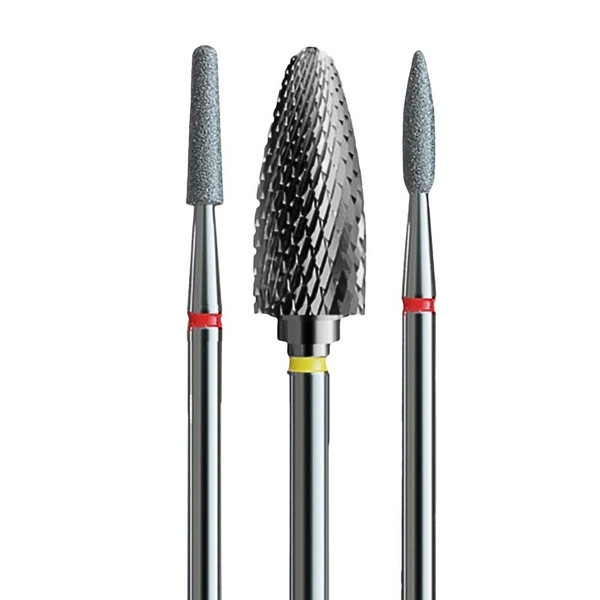 IQ Nails Soft Carbide and Diamond Nail Drill Bits for Beginners Stylists 3pcs