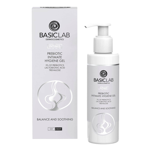 BasicLab Dermokosmetyki Prebiotyczny Żel do Higieny Intymnej 3% Prebiotyków 300ml