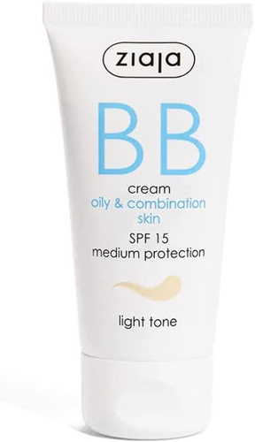 Ziaja BB Aktywny Krem na Niedoskonałości dla Skóry Tłustej i Mieszanej SPF15 Odcień Jasny 50ml