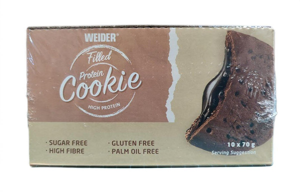 Weider Filled Protein Cookie, Triple Chocolate - 10 x 70g