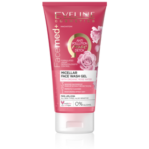 Eveline FaceMed+ Micellar Face Wash Gel with Organic Rose Water for All Skin Types 150ml