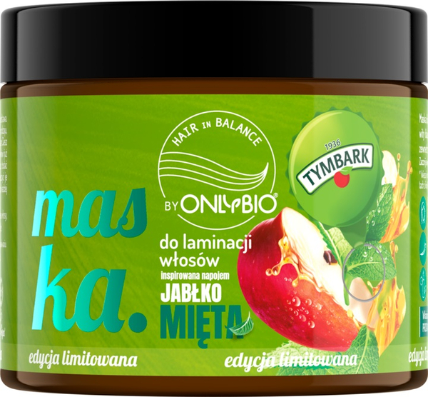 OnlyBio x Tymbark Apple-Mint Shine Boosting Lamination Mask for Matte and Rough Hair - 200ml