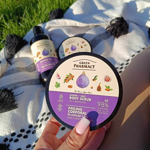 Green Pharmacy Sugar-Salt Body Scrub Fig and Argan Oil 200ml