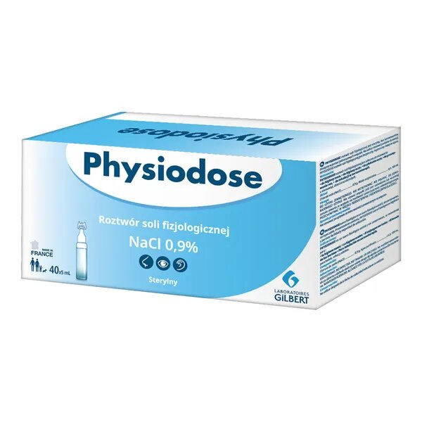 Gilbert Physiodose NaCl 0,9% Roztwór Soli Fizjologicznej dla Niemowląt i Dorosłych 5x5ml