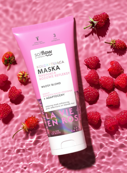 So!Flow Koloryzująca Maska z Różowymi Refleksami dla Włosów Blond - 200 ml
