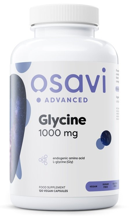Osavi Glicyna 1000mg na Sen i Syntezę Kolagenu 120 Wegańskich Kapsułek