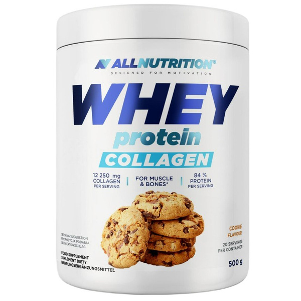 Allnutrition Whey Protein Collagen, Cookie - 500g