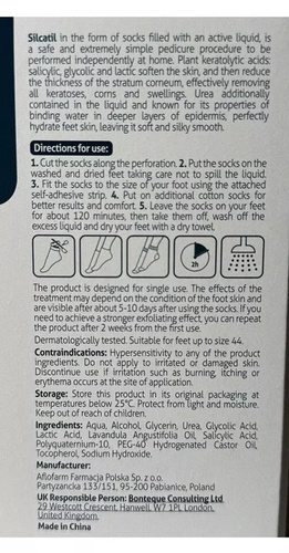 Silcatil Exfoliating Moisturizing Socks Removes Calluses 1 pair