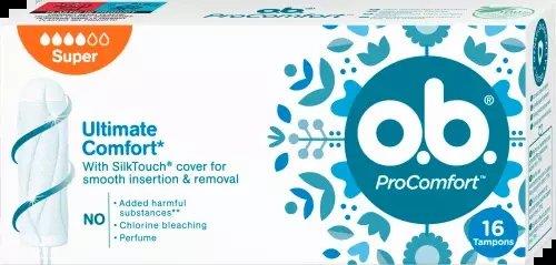 o.b. ProComfort Super with Dynamic Fit tampons 16 pieces