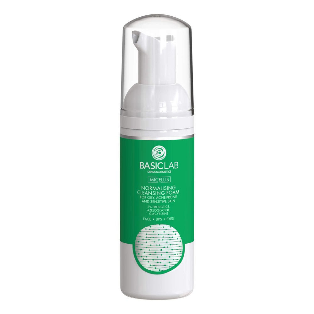BasicLab Micellis Normalizing Cleansing Foam For Oily Acne Prone Sensitive Skin 50ml
