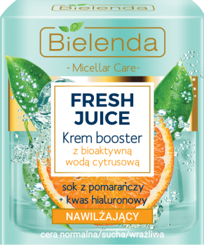 Bielenda Fresh Juice Nawilżający Krem Booster z Bioaktywną Wodą Cytrusową Pomarańcza 50ml