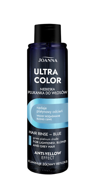Joanna Ultra Color Płukanka do Włosów Blond Siwych i Rozjaśnionych Niebieska 150ml