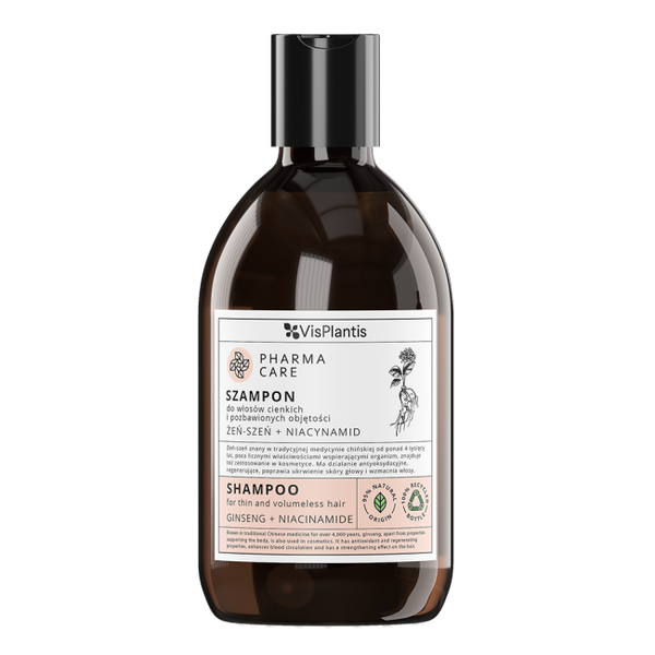 Vis Plantis Pharma Care Ginseng and Niacinamide Shampoo for Thin Hair 500ml Best Before 07.02.26