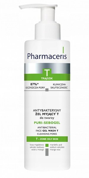 Pharmaceris T Puri Sebogel Antibacterial Face Gel Wash Problematic Skin 190ml