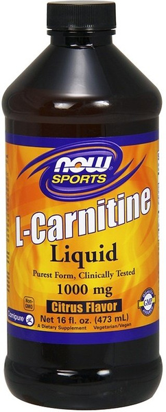 NOW Foods Liquid L-Carnitine 1000mg Tropical Punch For Fat Metabolism 473ml