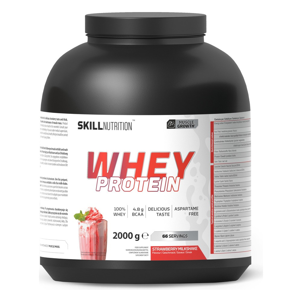 Skill Nutrition Whey Protein WPC 80 białko serwatkowe Truskawkowy Milkshake 2000g