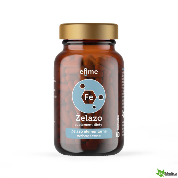 EkaMedica Efime Elemental Iron Enriched for Nervous System Support 60 Capsules Best Before 25.01.26