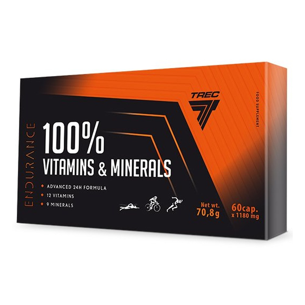 Trec Nutrition Enudrance 100% Vitamins & Minerals Kompleks Witamin i Minerałów na Dzień i na Noc 60 Kapsułek