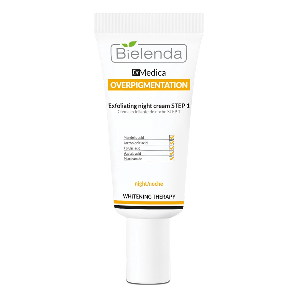 Bielenda Dr Medica Overpigmentation Exfoliating Night Cream STEP 1 with Mandelic Ferulic & Azelaic Acid 30ml