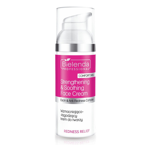 Bielenda Professional Redness Relief Comfort Skin Strengthening and Soothing Face Cream for Capillaries Day and Night 50ml
