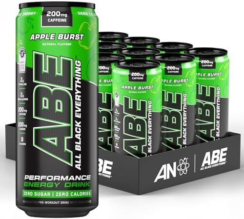 ABE Energy + Performance Cans, Apple & Elderflower - 12 x 330 ml.
