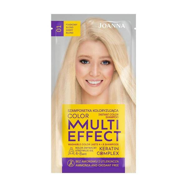 Joanna Multi Effect Color Coloring Shampoo No. 01 Sand Blonde 35g