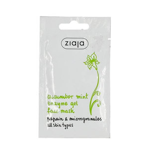 Ziaja Cucumber - Mint Papain Enzymatic Gel Mask for all Skin Types Vegan 7ml