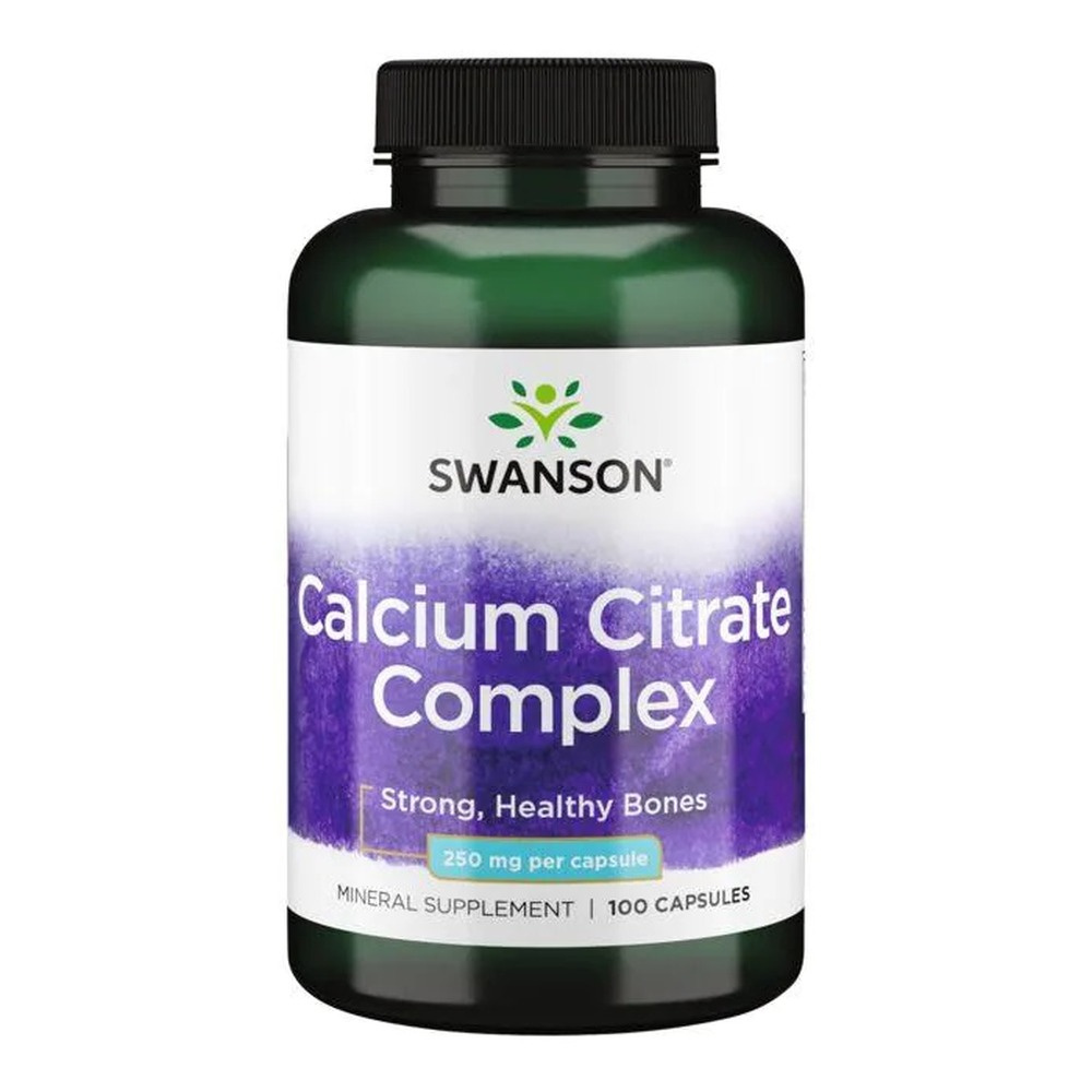 Swanson Calcium Citrate Complex 250mg Wspiera Zdrowie Kości 100 Kapsułek