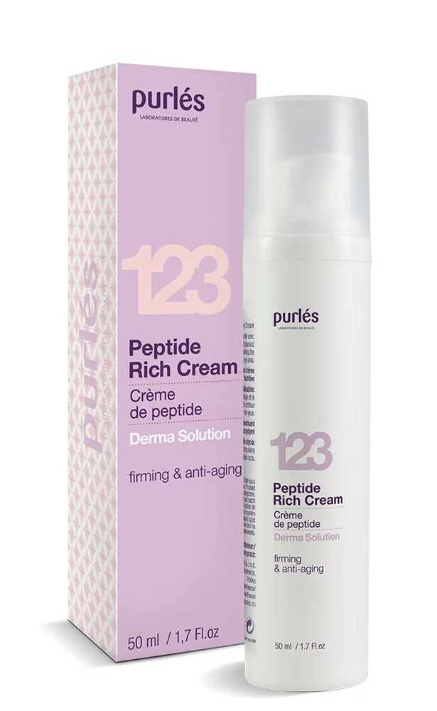 Purles 123 Derma Solution Peptide Rich Cream Nourishing Peptide Cream for Dry and Mature Skin 50ml