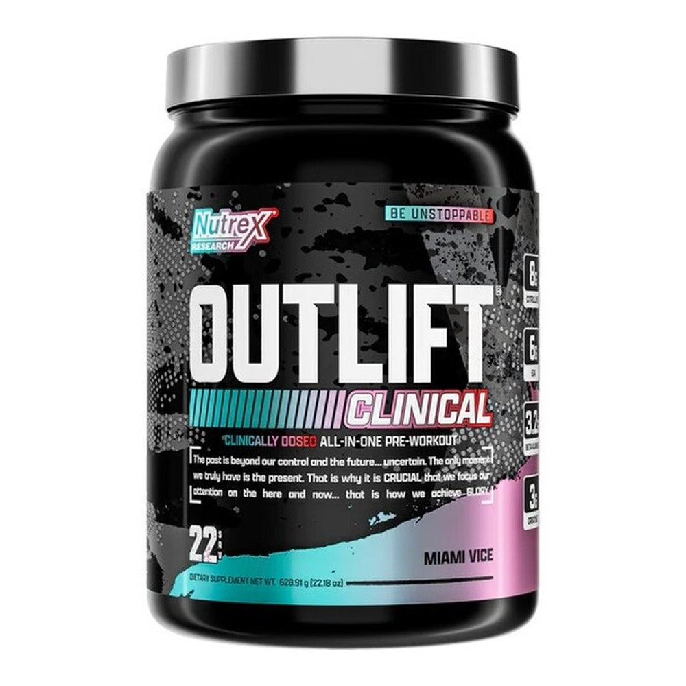 Nutrex OutLift Clinical Miami Vice Pre-Workout Powder for Strength and Muscle Pump 628g