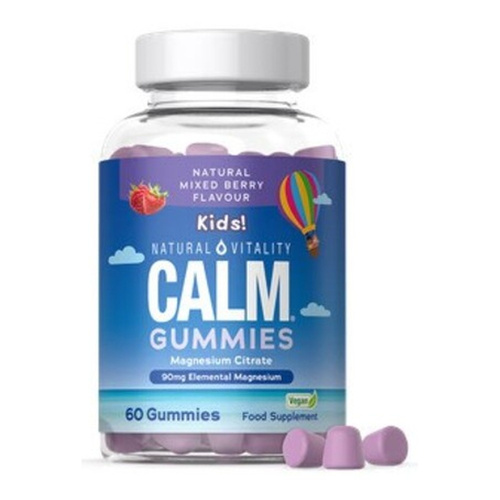 Natural Vitality Calm Kids Magnesium Citrate Gummies Natural Mixed Berries 60 Gummies