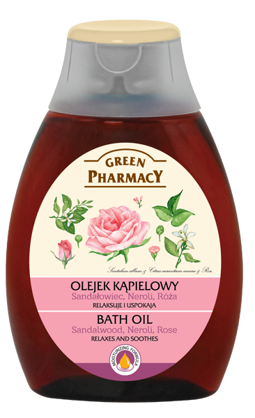 Green Pharmacy Olejek kąpielowy Sandałowiec Neroli Róża 250 ml
