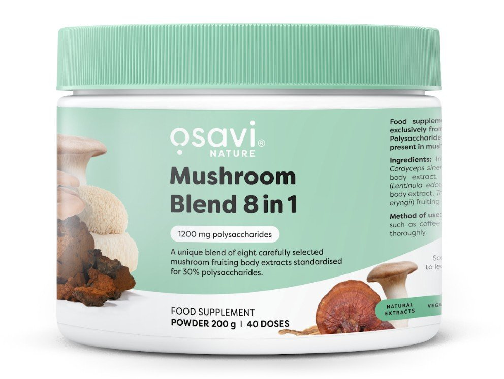 Osavi Mieszanka Grzybów 8 w 1 Kompleks Adaptogenny w Proszku 200g