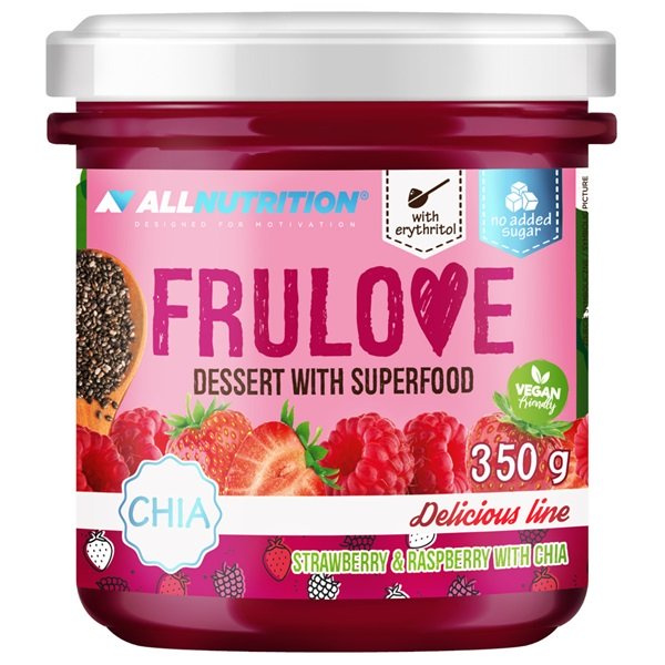 Allnutrition Delicious Line Frulove Dessert with Superfood Strawberry & Raspberry with Chia 350g