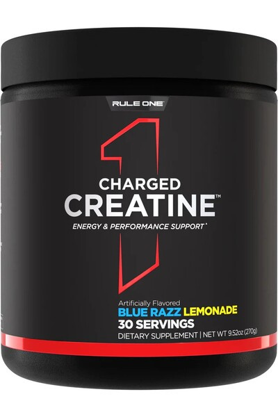 Rule One Charged Creatine, Blue Razz Lemonade - 270g