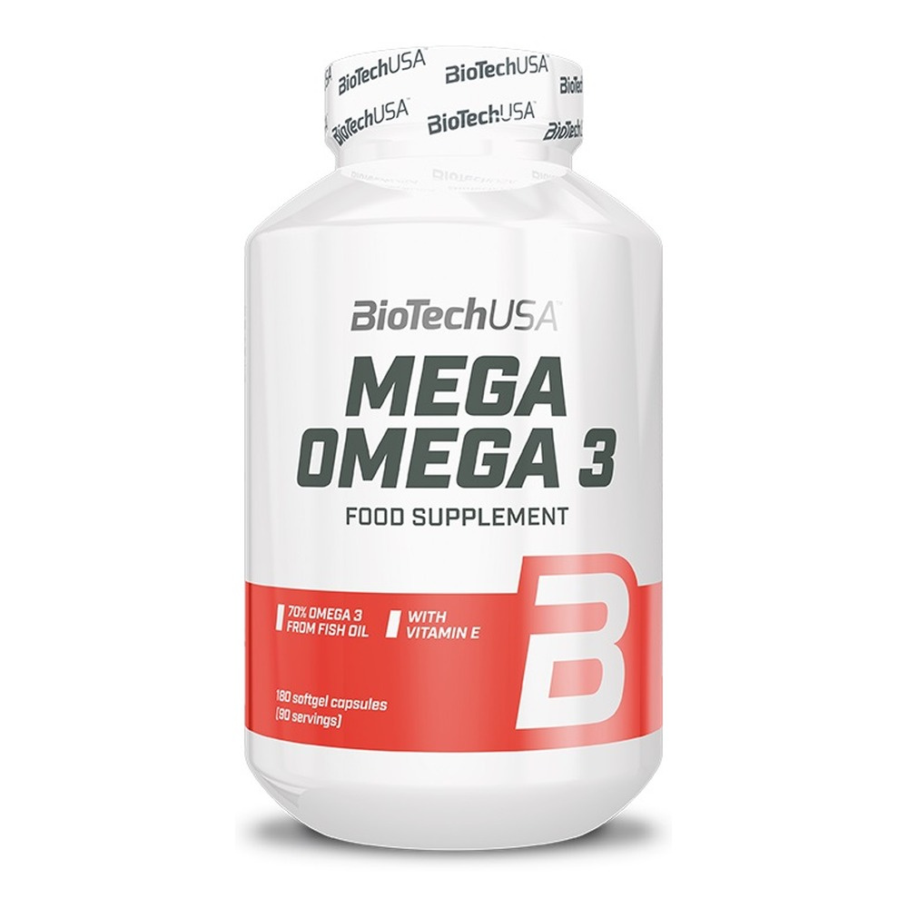 BioTechUSA Mega Omega 3 Omega-3 Capsules 180 caps