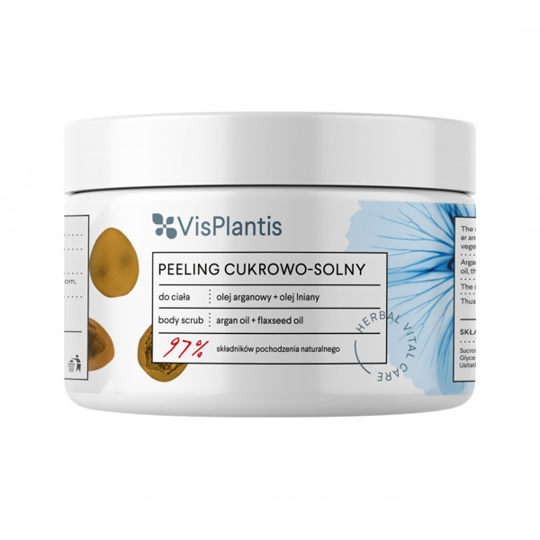 Vis Plantis Peeling Cukrowo-solny Olej Arganowy i Olej Lniany 200 ml