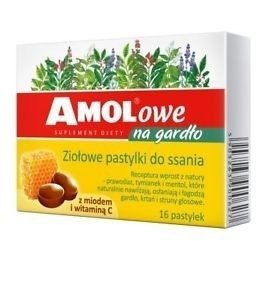 Amolove Throat Tablets with Honey and Vitamin C 16 Tablets Best Before 31.08.25