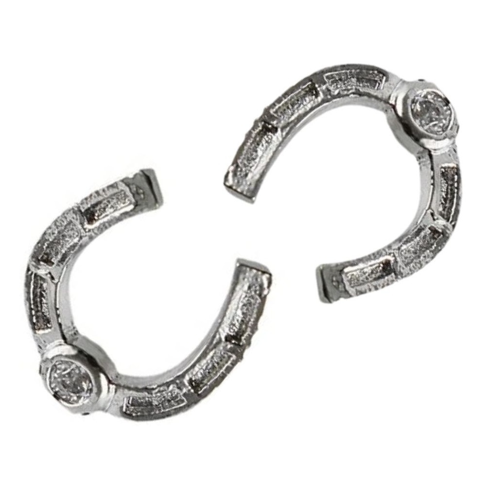 Semilac 787 Silver Horseshoe Manicure Decoration 2 Pieces