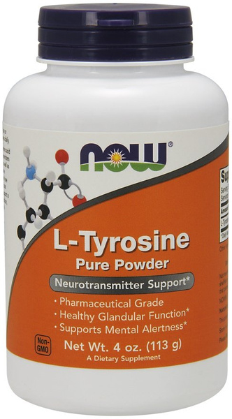 NOW Foods L-Tyrosine Powder For Thyroid Function and Mental Alertness Support 113g