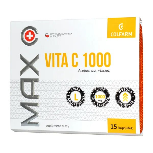 Colfarm Max Vita C Vitamin C 1000mg 15 Capsules