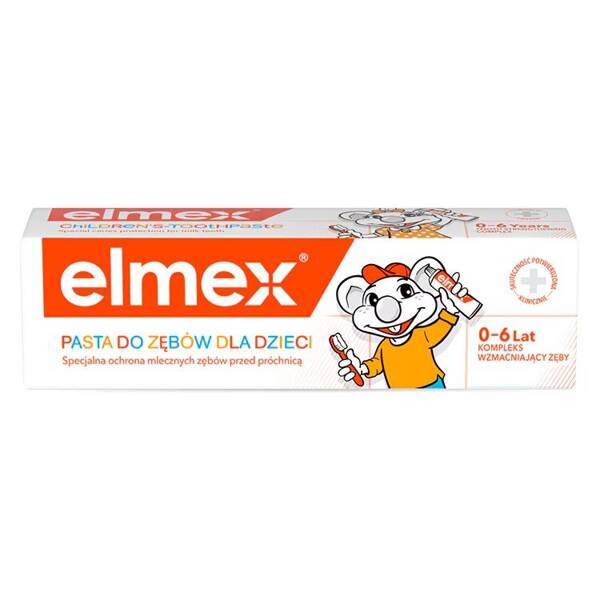 Elmex Pasta do Zębów dla Dzieci 0-6 Lat Codzienna Pielęgnacja Zębów Mlecznych 50ml