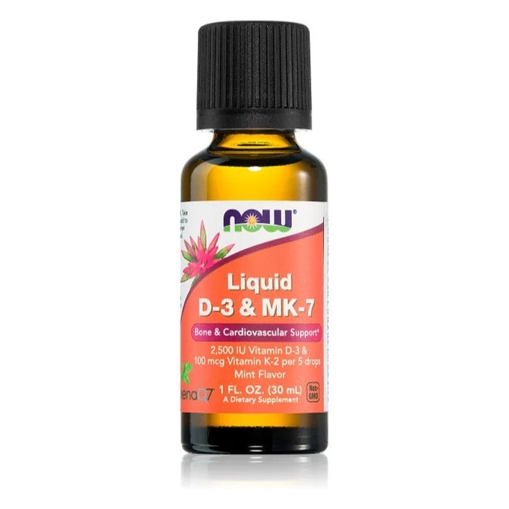 NOW Foods Vitamin D3 + K2 Mk7 Bone and Immunity Support 30ml